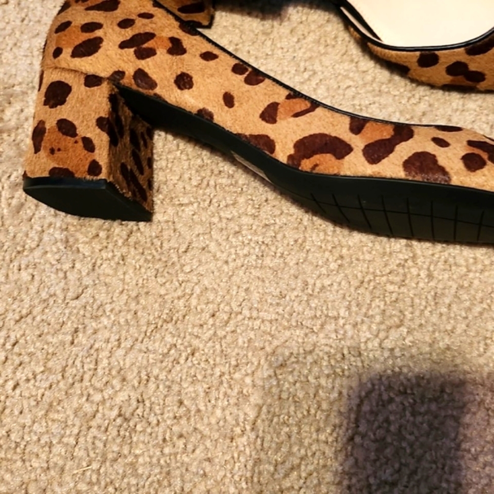 Cole Hahn Leopard square block heel